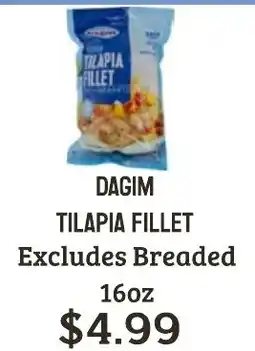 Seven Mile Market Dagim tilapia fillet offer