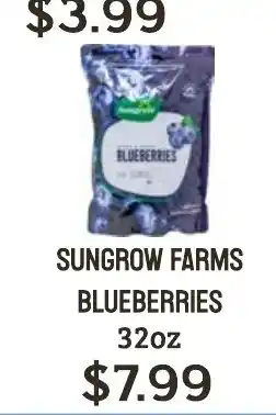 Seven Mile Market Sungrow Farms blueberries offer