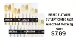 Seven Mile Market Ribbed flatware cutlery combo pack offer