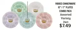 Seven Mile Market Ribbed dinnerware plates offer