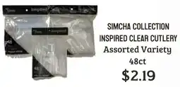 Seven Mile Market Simcha Collection Inspired Clear Cutlery offer