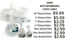 Seven Mile Market Dinner white microwaveable plates & bowls offer