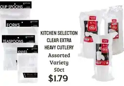 Seven Mile Market Kitchen selection clear extra heavy cutlery offer