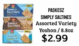 Seven Mile Market Paskesz simply saltines offer