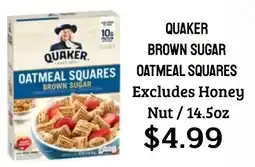 Seven Mile Market Quaker brown sugar oatmeal squares offer