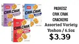 Seven Mile Market Paskesz Crik Crak Crackers offer