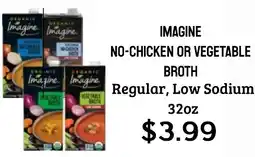 Seven Mile Market Imagine no-chicken or vegetable broth offer