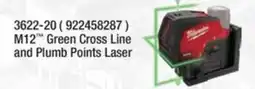 Fastenal M12 Green Cross Line and Plumb Points Laser offer