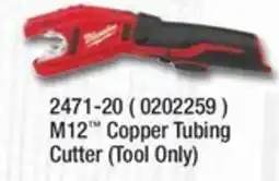 Fastenal M12 Copper Tubing Cutter offer