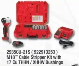 Fastenal M18 Cable Stripper Kit with 17 Cu THHN/XHHW Bushings offer