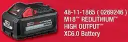 Fastenal M18 REDLITHIUM HIGH OUTPUT XC6.0 Battery offer