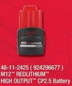 Fastenal M12 REDLITHIUM HIGH OUTPUT CP2.5 Battery offer
