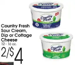 Family Fare Country Fresh Sour Cream, Dip or Cottage Cheese offer