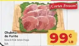 Supermercado El Rancho Bone-In Pork Sirloin Chops offer