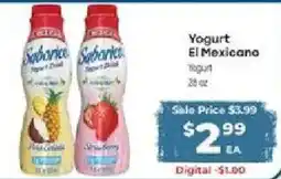Supermercado El Rancho Sarbanica Yogurt Drink offer