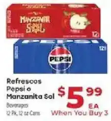Supermercado El Rancho Pepsi or Manzanita Sol offer