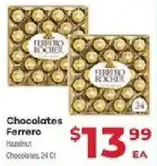 Supermercado El Rancho Ferrero hazelnut chocolates offer