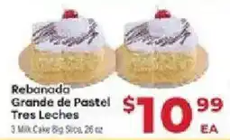 Supermercado El Rancho Rebanada Grande de Pastel Tres Leches offer