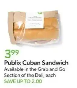 Publix Publix Cuban Sandwich offer