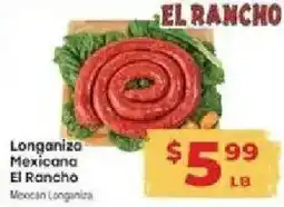 Supermercado El Rancho El Rancho Mexican Longaniza offer