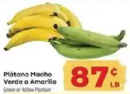 Supermercado El Rancho Green or Yellow Plantain offer