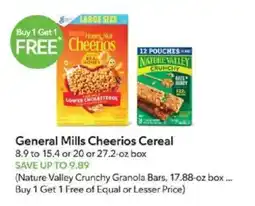 Publix General Mills Cheerios Cereal offer