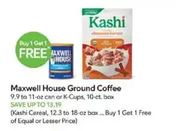 Publix Maxwell House Ground Coffee offer