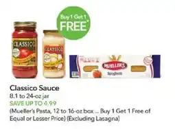 Publix Classico Sauce offer