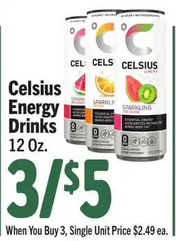 Vallarta Supermarkets Celsius Energy Drinks offer