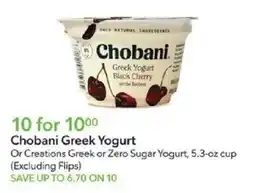 Publix Chobani Greek Yogurt offer