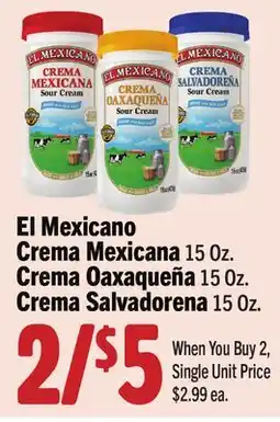 Vallarta Supermarkets El Mexicano Crema Mexicana offer