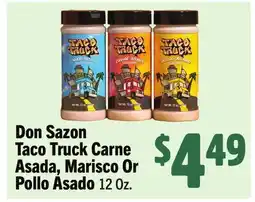 Vallarta Supermarkets Don Sazon Taco Truck Carne Asada, Marisco Or Pollo Asado offer