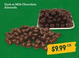 Sprouts Farmers Market Dark or Milk Chocolate Almonds offer