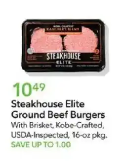 Publix Steakhouse Elite Ground Beef Burgers offer