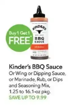 Publix Kinder's BBQ Sauce offer