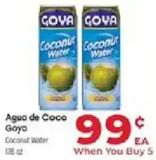 Supermercado El Rancho Goya coconut water offer