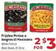 Supermercado El Rancho El Mexicano black beans or frijoles pinto offer