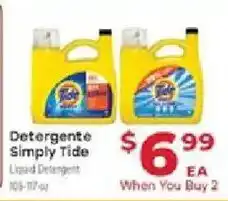 Supermercado El Rancho Simply Tide Liquid Detergent offer
