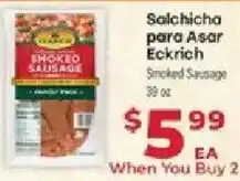 Supermercado El Rancho Eckrich smoked sausage offer