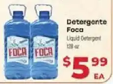 Supermercado El Rancho Foca liquid detergent offer
