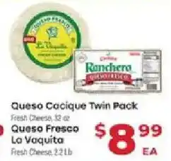 Supermercado El Rancho Queso Cacique Twin Pack offer
