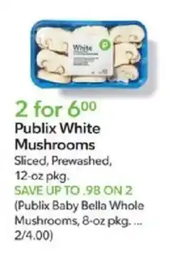 Publix Publix White Mushrooms offer