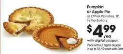 Ralphs Pumpkin or Apple Pie offer