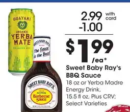 Ralphs Sweet Baby Ray's BBQ Sauce offer