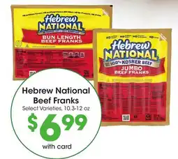 Ralphs Hebrew National Beef Franks offer