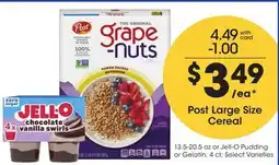 Ralphs Post Large Size Cereal offer