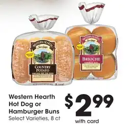 Ralphs Western Hearth Hot Dog or Hamburger Buns offer
