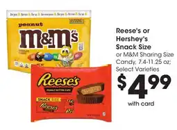 Ralphs Reese's or Hershey's Snack Size offer