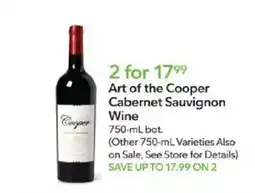 Publix Art of the Cooper Cabernet Sauvignon Wine offer
