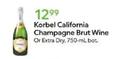 Publix Korbel California Champagne Brut Wine offer